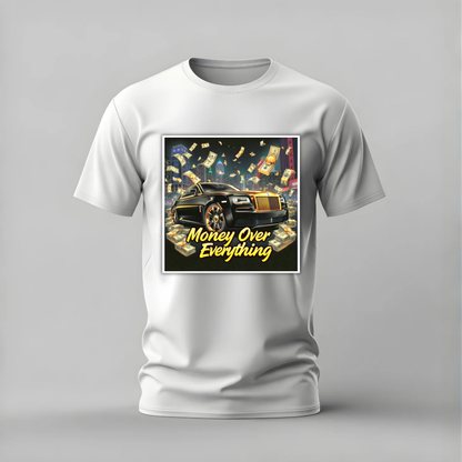 MONEY OVER EVERYTHING Rolls-Royce Graphic T-Shirt