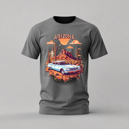 ARIZONA Desert Car Graphic T-Shirt