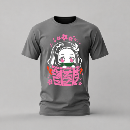 CHIBI NEZUKO Basket Graphic T-Shirt