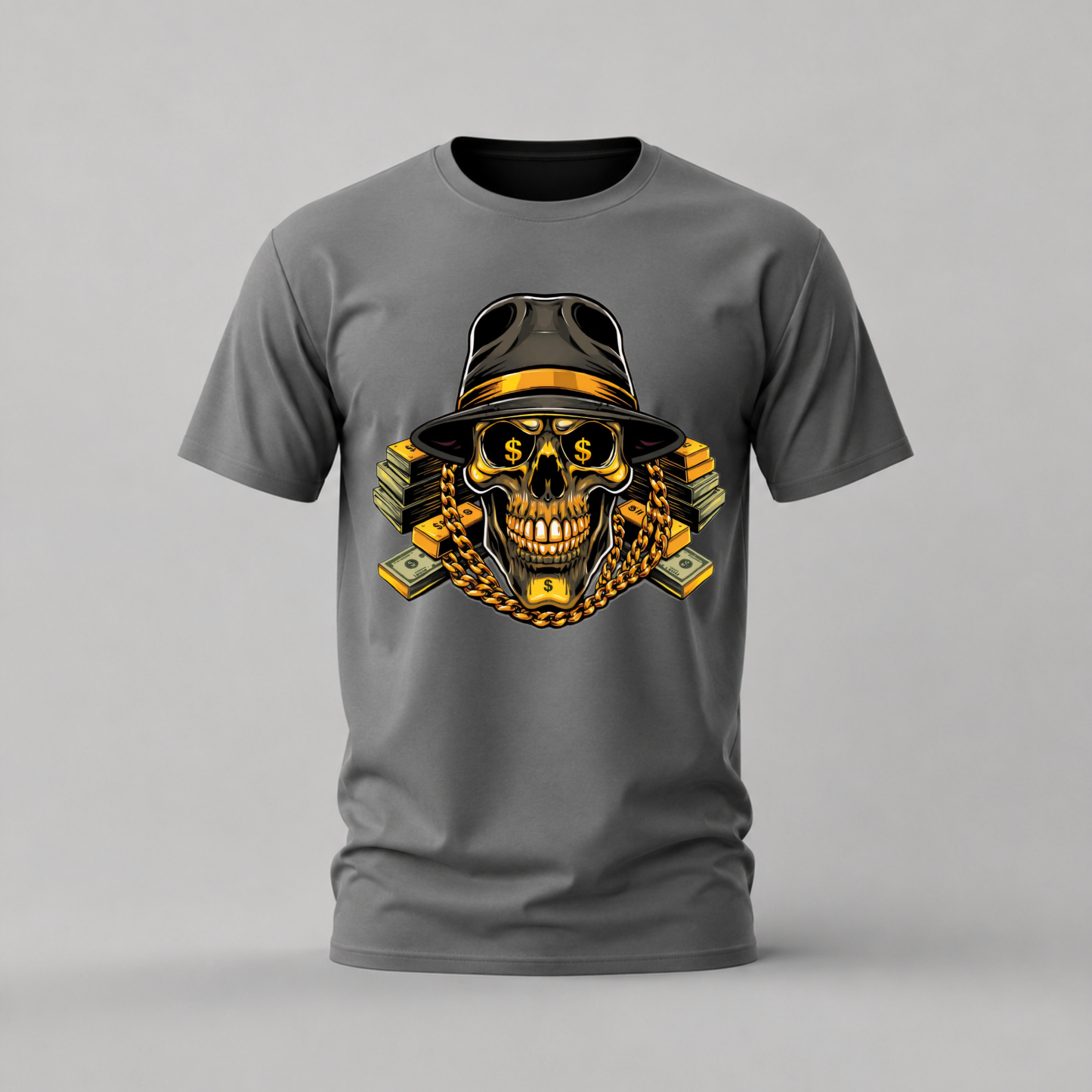 MONEY SKULL Graphic T-Shirt