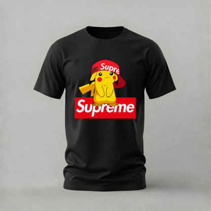 SUPREME PIKACHU Graphic T-Shirt