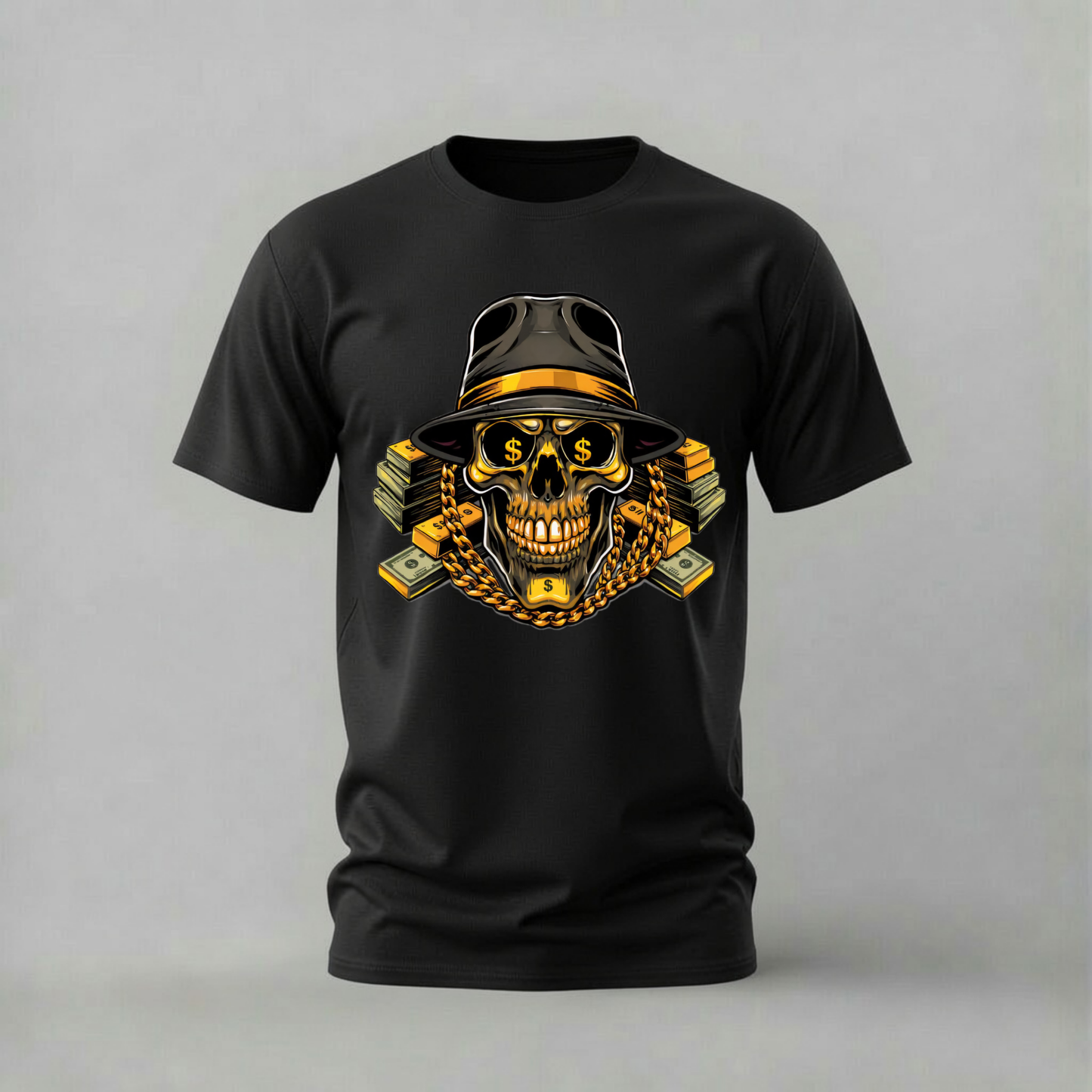 MONEY SKULL Graphic T-Shirt