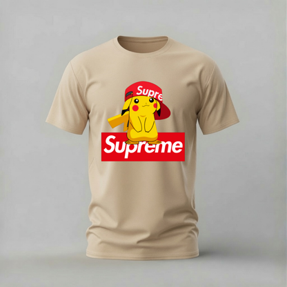 SUPREME PIKACHU Graphic T-Shirt