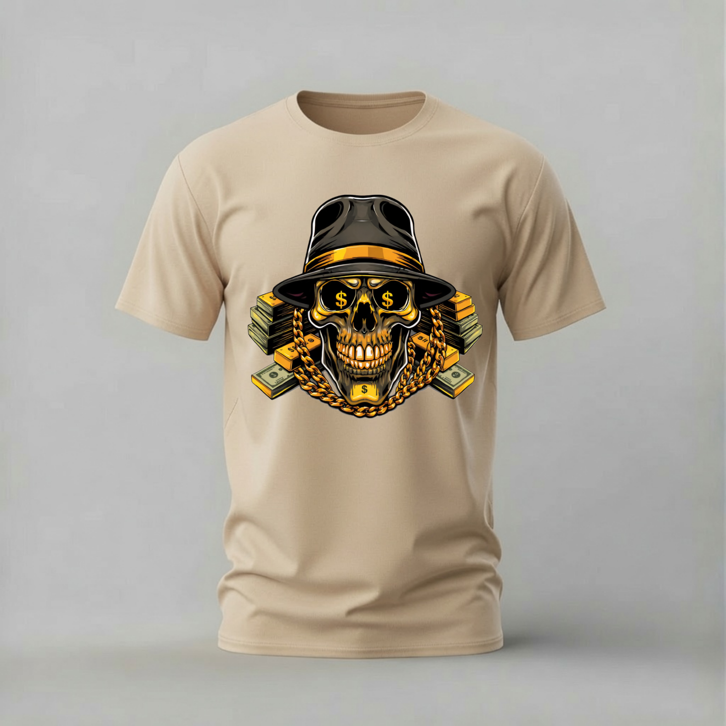 MONEY SKULL Graphic T-Shirt