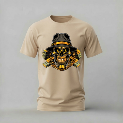 MONEY SKULL Graphic T-Shirt
