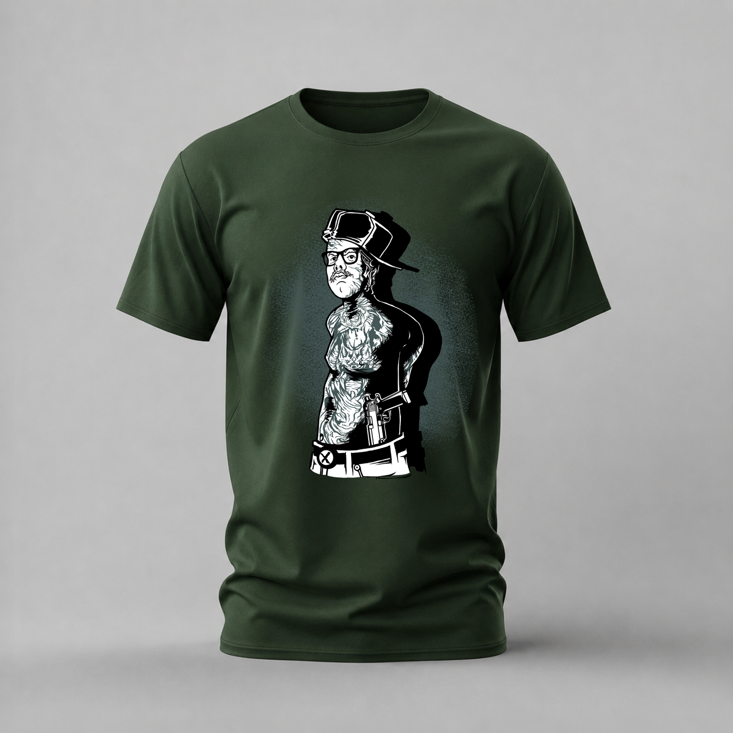 TATTOOED GUNSLINGER Graphic T-Shirt
