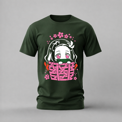 CHIBI NEZUKO Basket Graphic T-Shirt