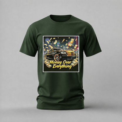MONEY OVER EVERYTHING Rolls-Royce Graphic T-Shirt