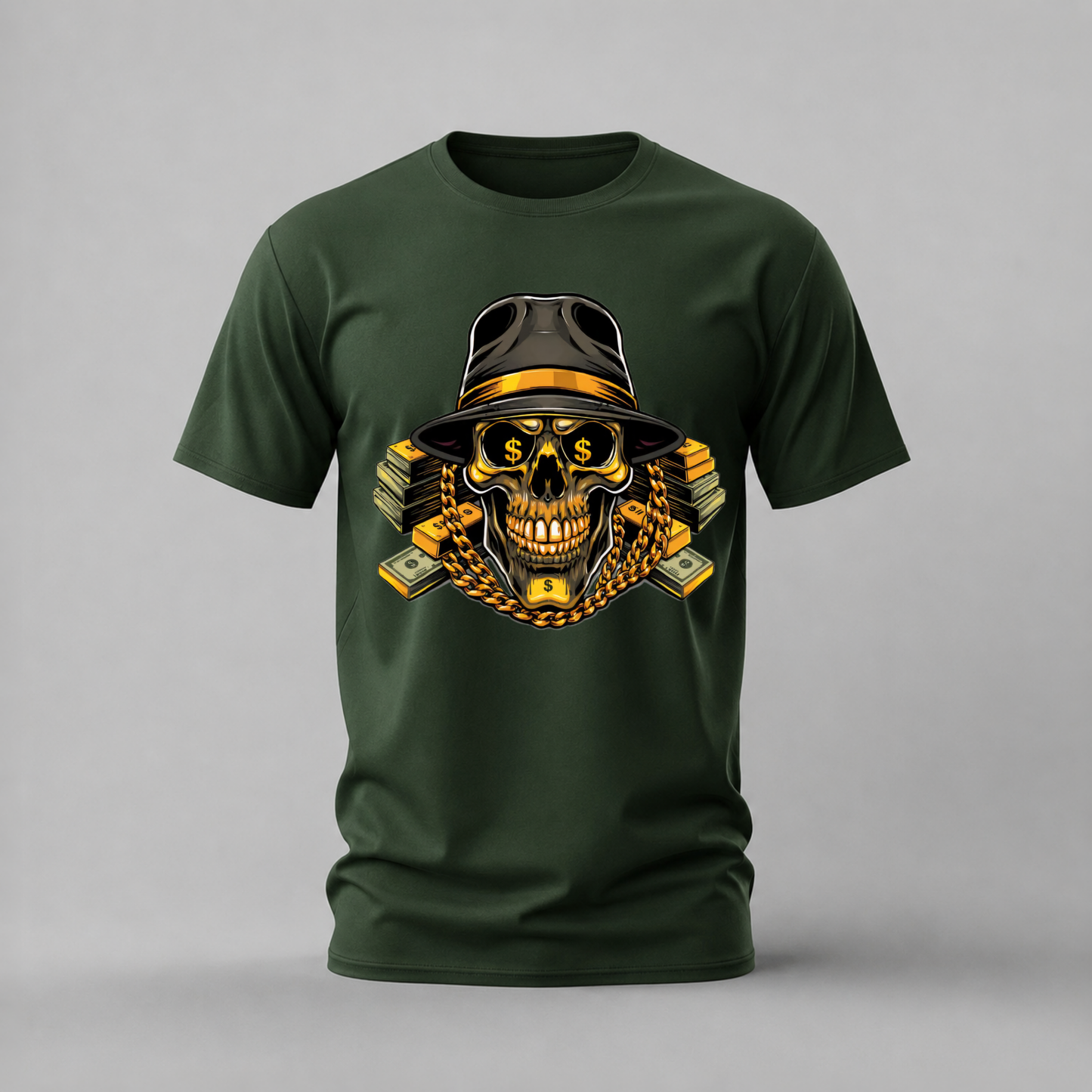 MONEY SKULL Graphic T-Shirt