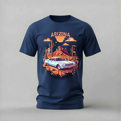 ARIZONA Desert Car Graphic T-Shirt