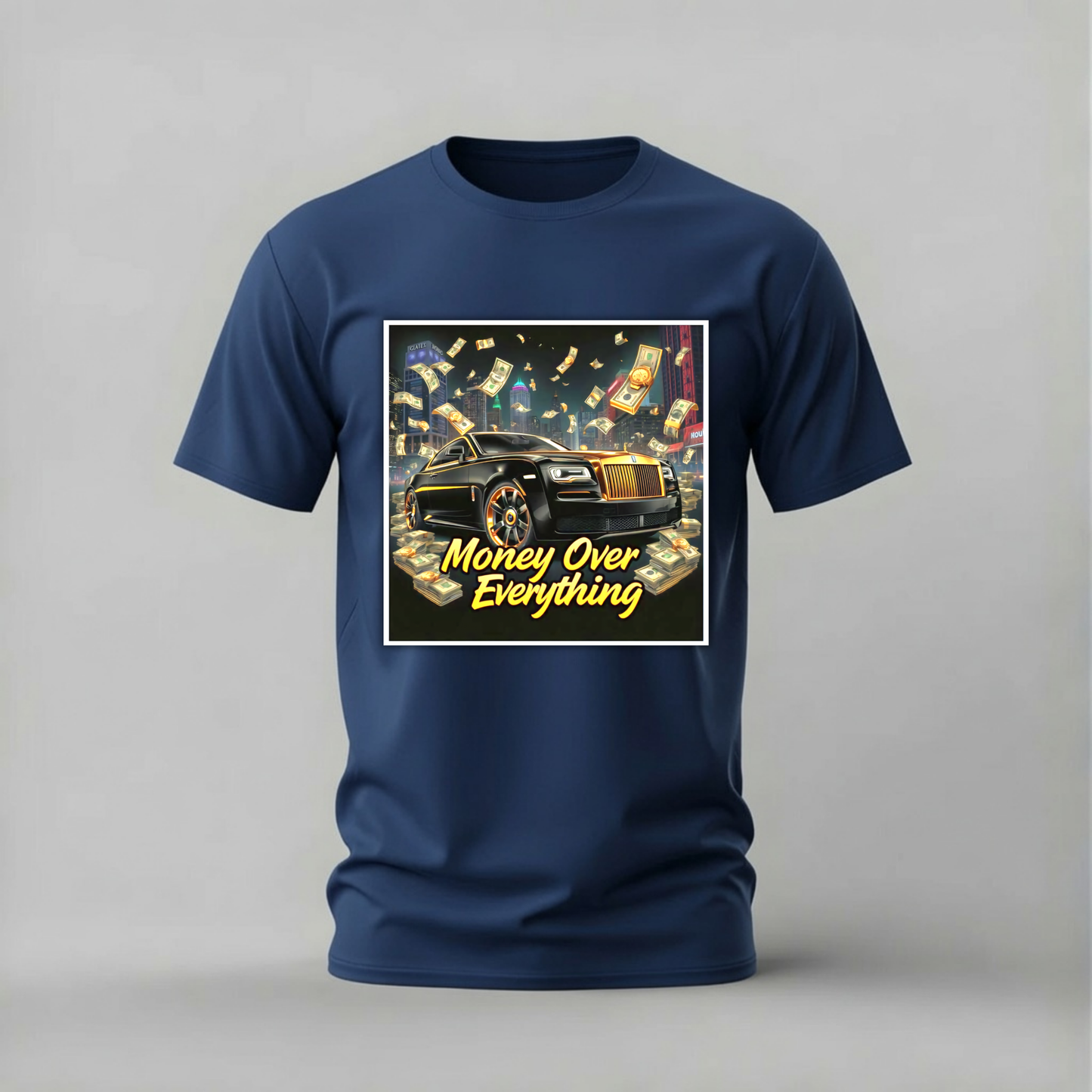 MONEY OVER EVERYTHING Rolls-Royce Graphic T-Shirt