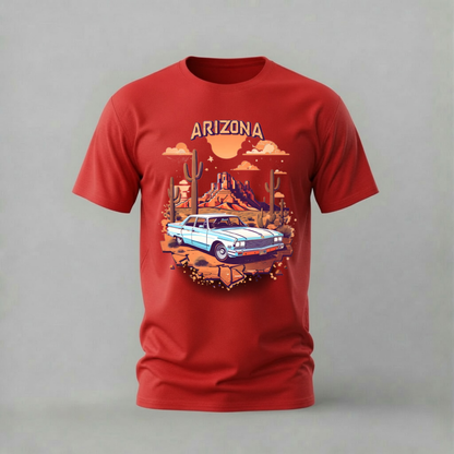 ARIZONA Desert Car Graphic T-Shirt