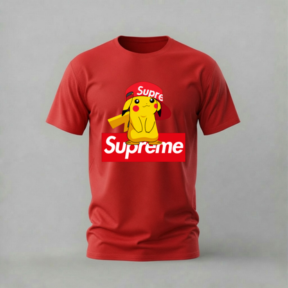 SUPREME PIKACHU Graphic T-Shirt