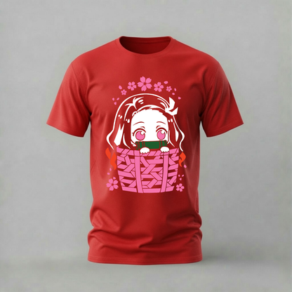 CHIBI NEZUKO Basket Graphic T-Shirt