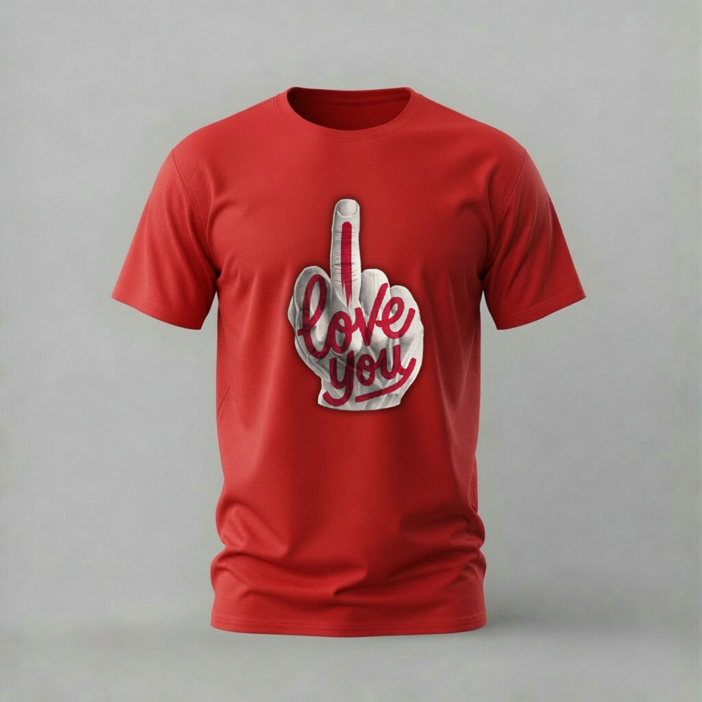 I LOVE YOU Middle Finger Graphic T-Shirt