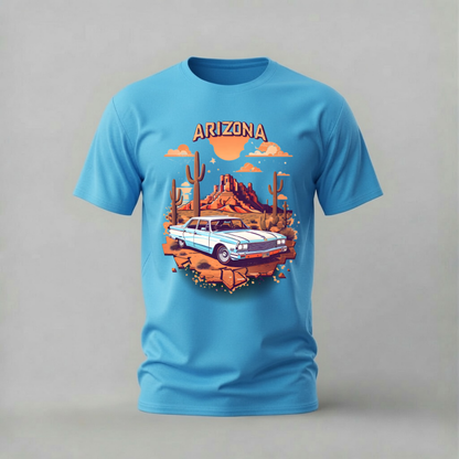ARIZONA Desert Car Graphic T-Shirt
