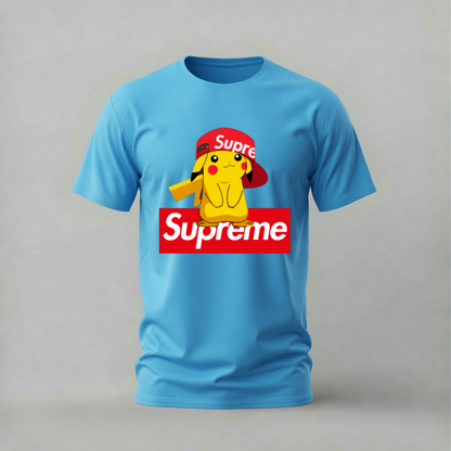 SUPREME PIKACHU Graphic T-Shirt