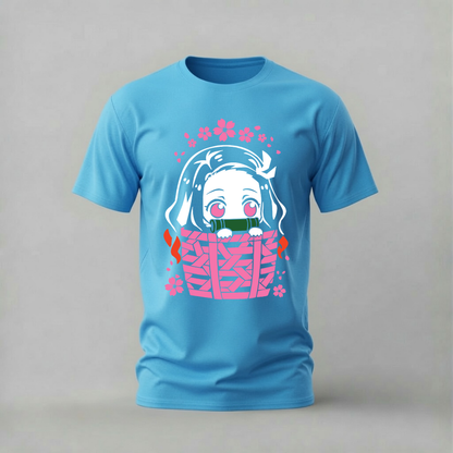 CHIBI NEZUKO Basket Graphic T-Shirt