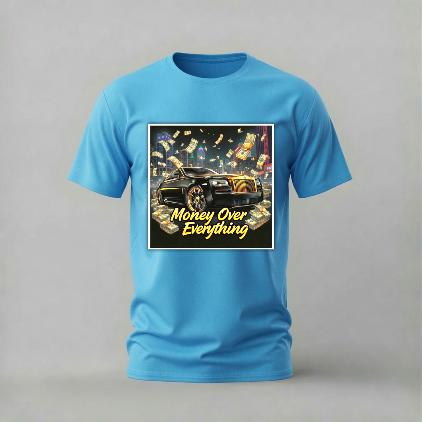 MONEY OVER EVERYTHING Rolls-Royce Graphic T-Shirt