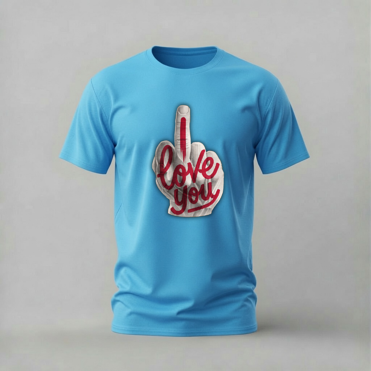 I LOVE YOU Middle Finger Graphic T-Shirt