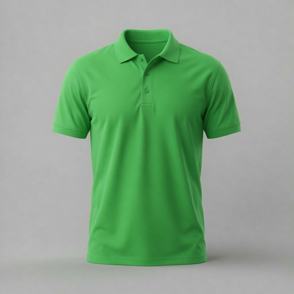 Plain Honeycombed Polo T-Shirt