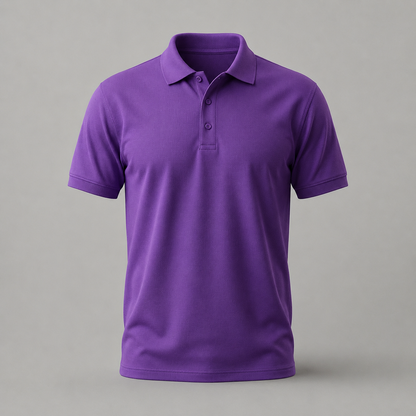 Plain Honeycombed Polo T-Shirt