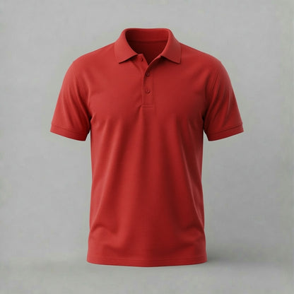 Plain Honeycombed Polo T-Shirt