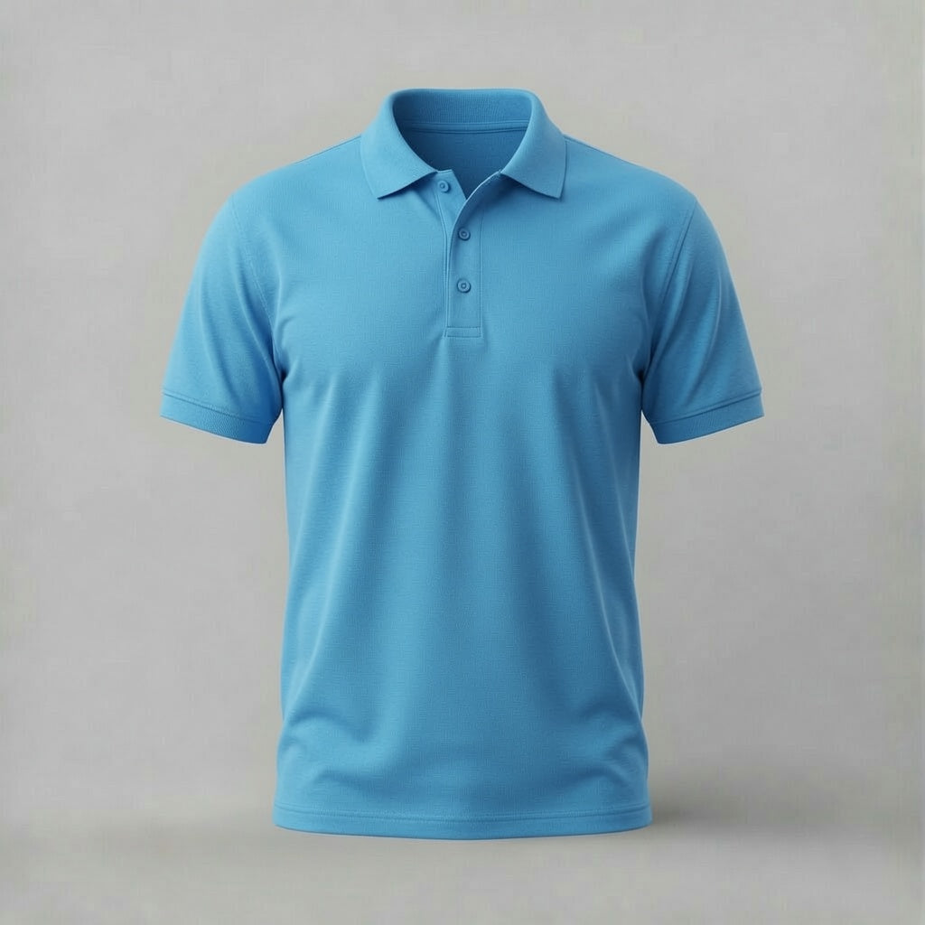 Plain Honeycombed Polo T-Shirt