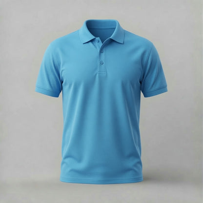 Plain Honeycombed Polo T-Shirt