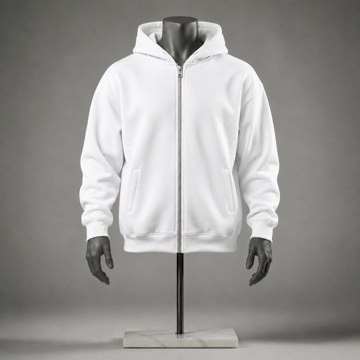 Plain Zipper Hoodie