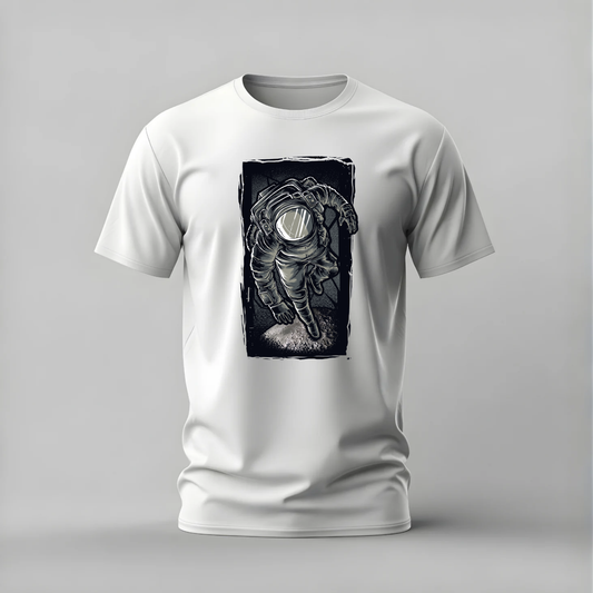astronaut tshirt; moon astronaut shirt; space graphic tee; astronaut moon tshirt; cosmic explorer shirt; unisex space tee; men cotton tshirt; half sleeve printed tshirt; streetwear; casual wear; astronaut merch; space graphic shirt