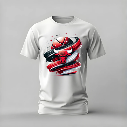 chicago bulls tshirt; bulls logo shirt; chicago bulls graphic tee; basketball bulls tshirt; nba bulls shirt; unisex bulls tee; men cotton tshirt; half sleeve printed tshirt; streetwear; casual wear; bulls merch; basketball graphic shirt