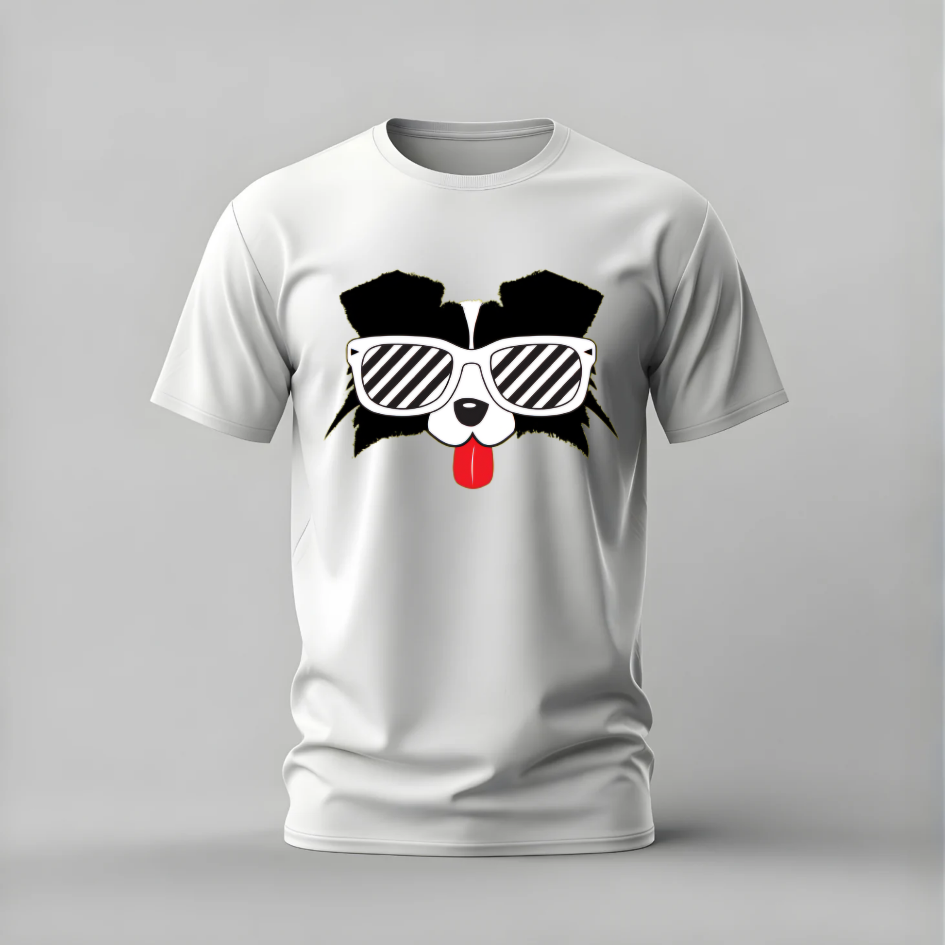 cool dog tshirt; sunglasses dog shirt; cool dog graphic tee; dog with glasses tshirt; funny dog shirt; unisex dog tee; men cotton tshirt; half sleeve printed tshirt; streetwear; casual wear; dog merch; animal graphic shirt