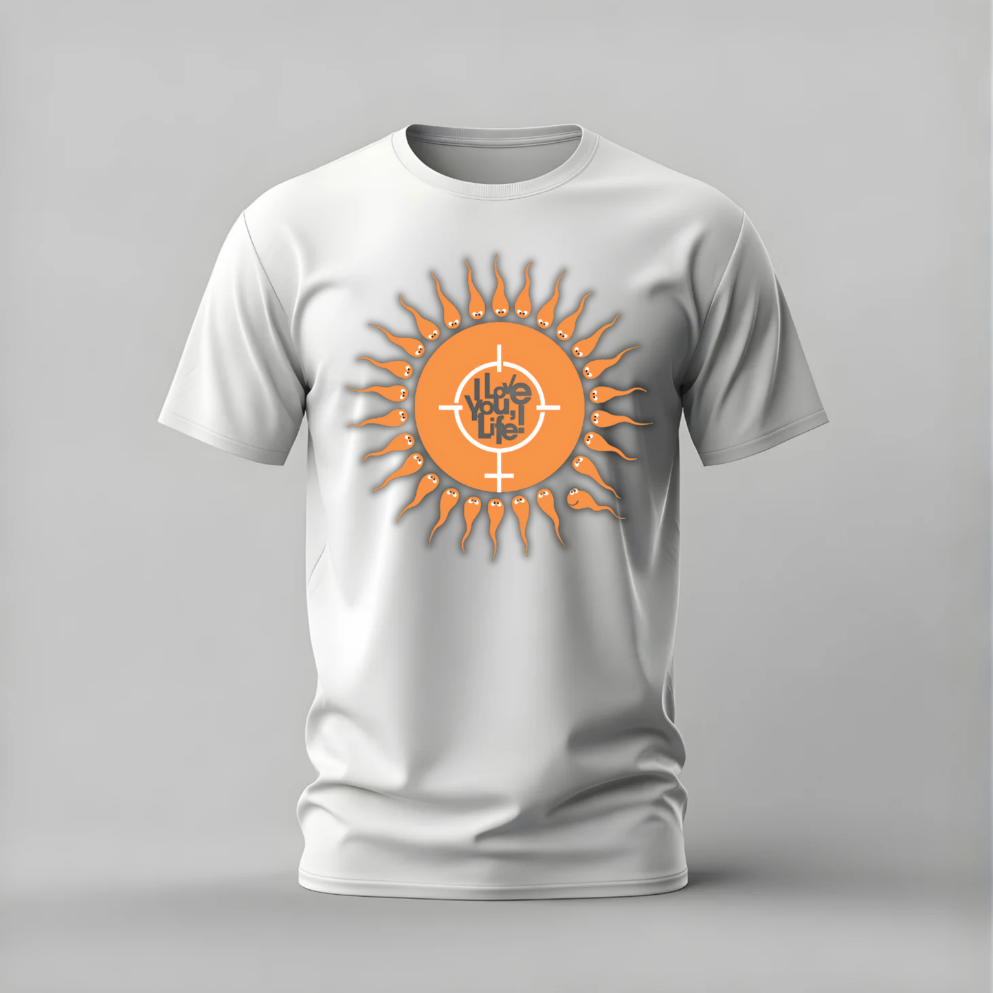 i love you i life tshirt; funny sperm shirt; love life graphic tee; target funny tshirt; quirky humor shirt; unisex funny tee; men cotton tshirt; half sleeve printed tshirt; streetwear; casual wear; funny merch; humor graphic shirt