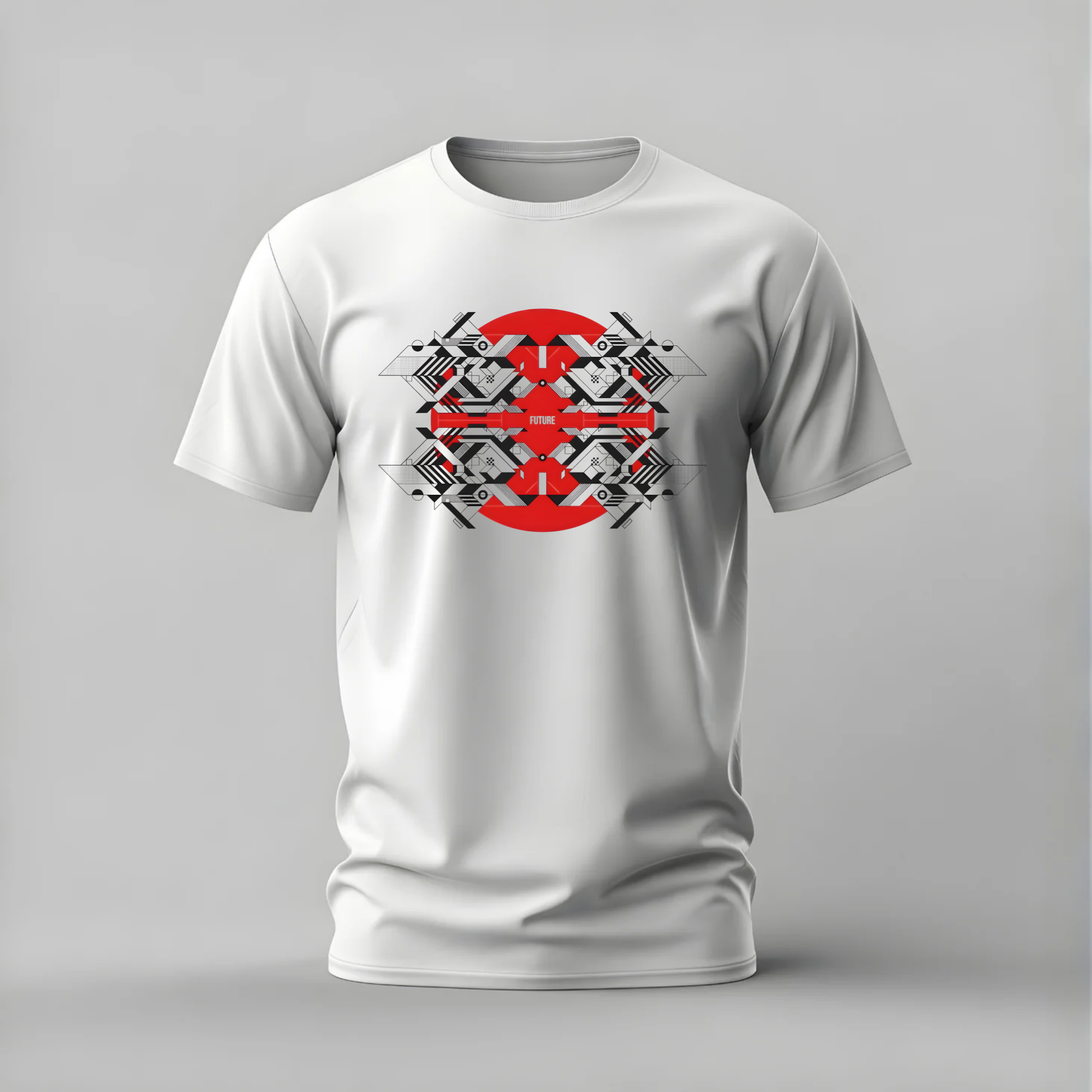 abstract geometric tshirt; red black design shirt; geometric graphic tee; abstract pattern tshirt; modern geometric shirt; unisex abstract tee; men cotton tshirt; half sleeve printed tshirt; streetwear; casual wear; geometric merch; abstract graphic shirt
