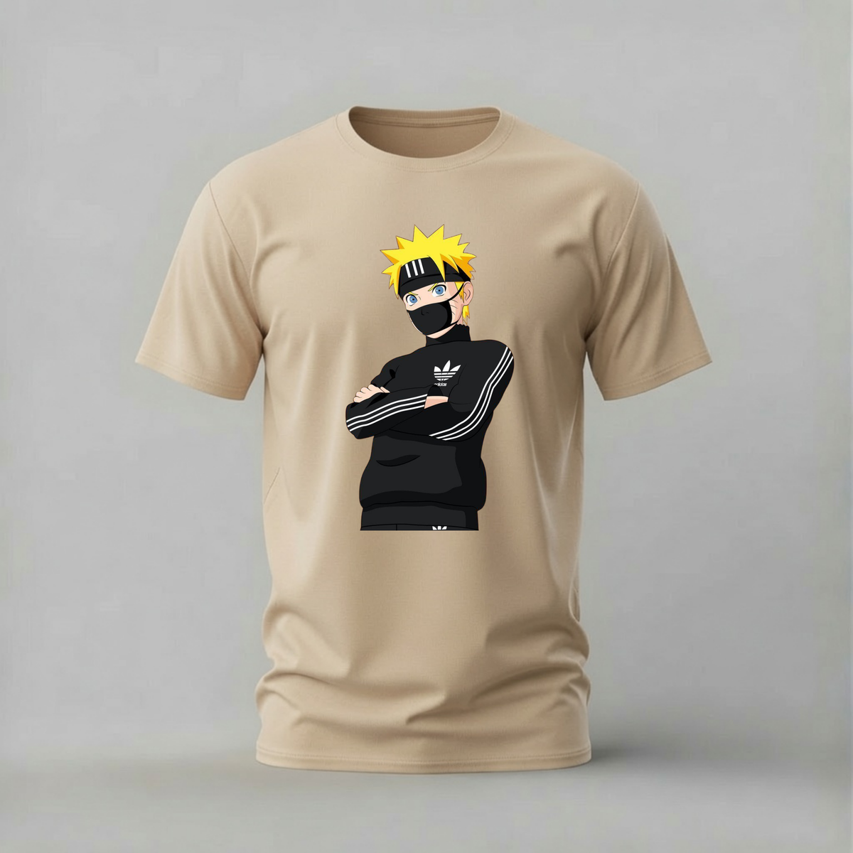 adidas naruto tshirt; tracksuit naruto shirt; adidas ninja graphic tee; streetwear naruto tshirt; unisex adidas naruto tee; men cotton tshirt; half sleeve printed tshirt; anime merch; casual wear