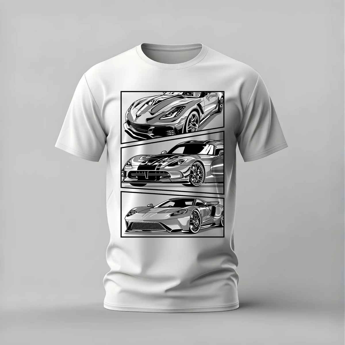 american supercars tshirt; corvette viper shirt; ford gt graphic tee; muscle supercar tshirt; unisex car tee; men cotton tshirt; half sleeve printed tshirt; car merch; casual wear