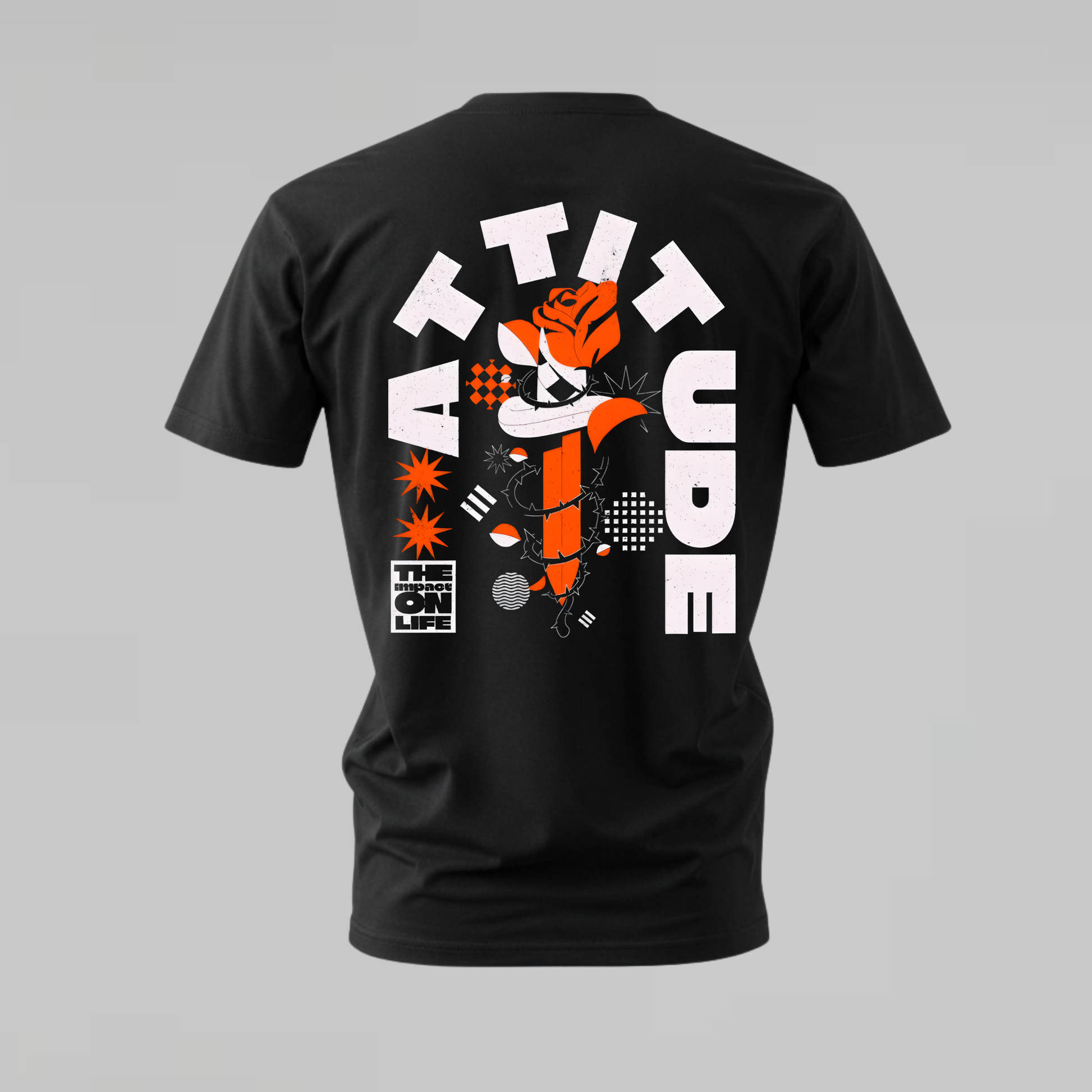 anti code tshirt; rose barbed wire shirt; impact on life graphic tee; orange rose tshirt; alternative rose shirt; unisex streetwear tee; men cotton tshirt; half sleeve printed tshirt; streetwear; casual wear; rose merch; abstract graphic shirt
