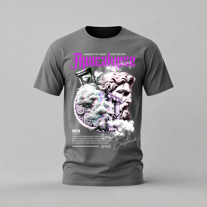 apocalypse tshirt; classical statue shirt; chaos graphic tee; end times design tshirt; unisex graphic tee; men cotton tshirt; half sleeve printed tshirt; dark art merch; casual wear