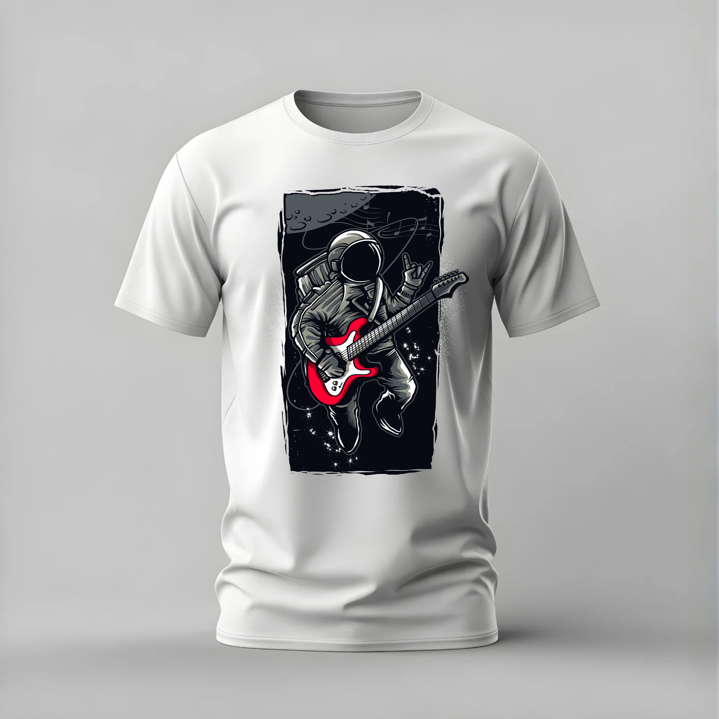 astronaut guitar tshirt; space rock shirt; astronaut graphic tee; guitar astronaut tshirt; music space shirt; unisex astronaut tee; men cotton tshirt; half sleeve printed tshirt; streetwear; casual wear; astronaut merch; guitar graphic shirt
