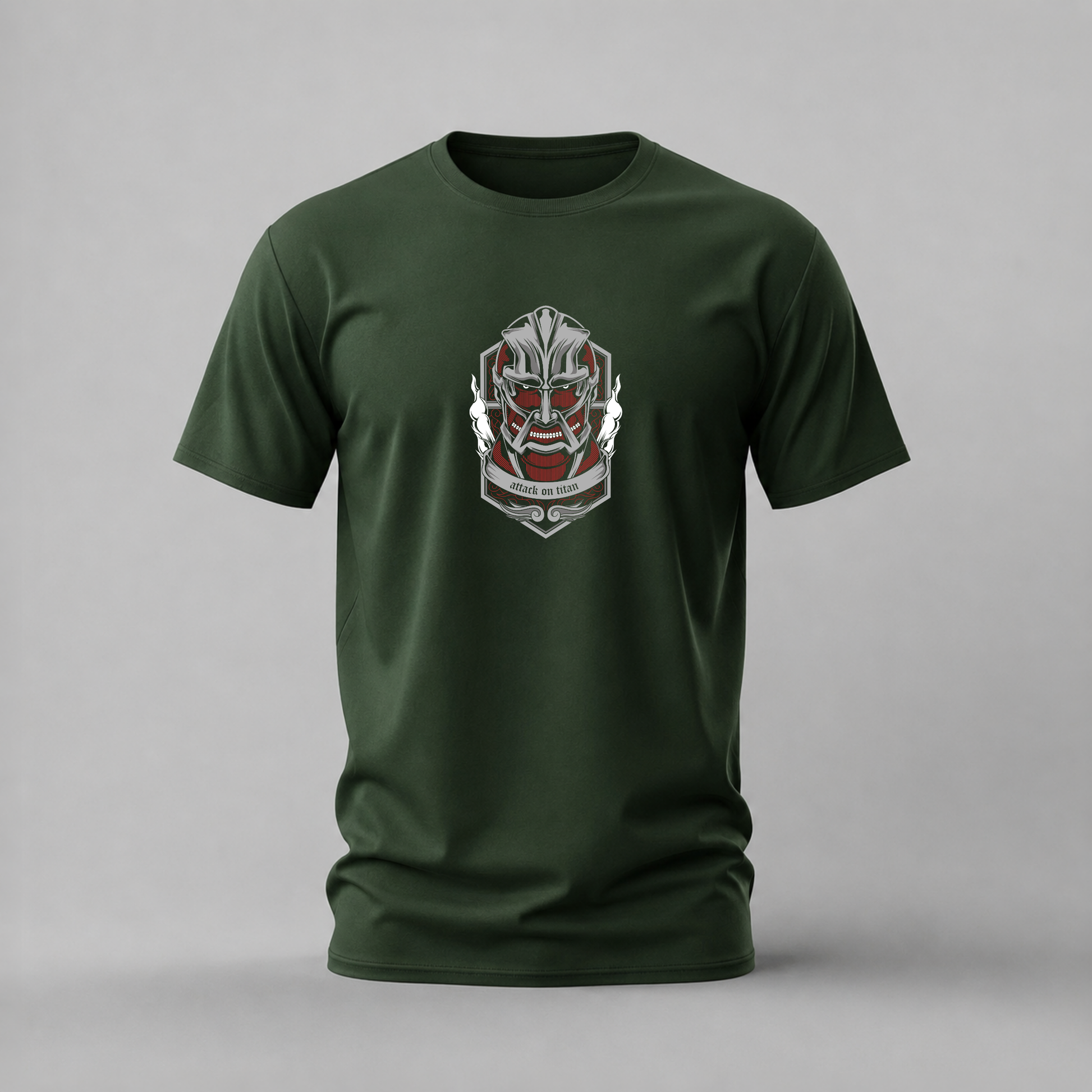 attack on titan tshirt; armored titan shirt; aot face graphic tee; attack on titan armor tshirt; titan anime shirt; unisex anime tee; men cotton tshirt; half sleeve printed tshirt; streetwear; casual wear; aot merch; titan graphic shirt
