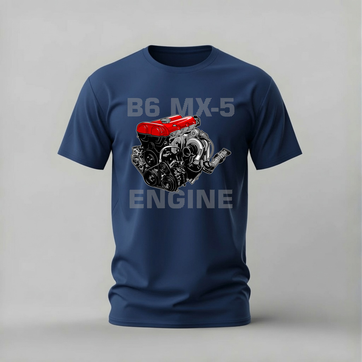 b6 mx-5 engine tshirt; mazda engine shirt; miata engine graphic tee; technical car tshirt; unisex car tee; men cotton tshirt; half sleeve printed tshirt; car merch; casual wear