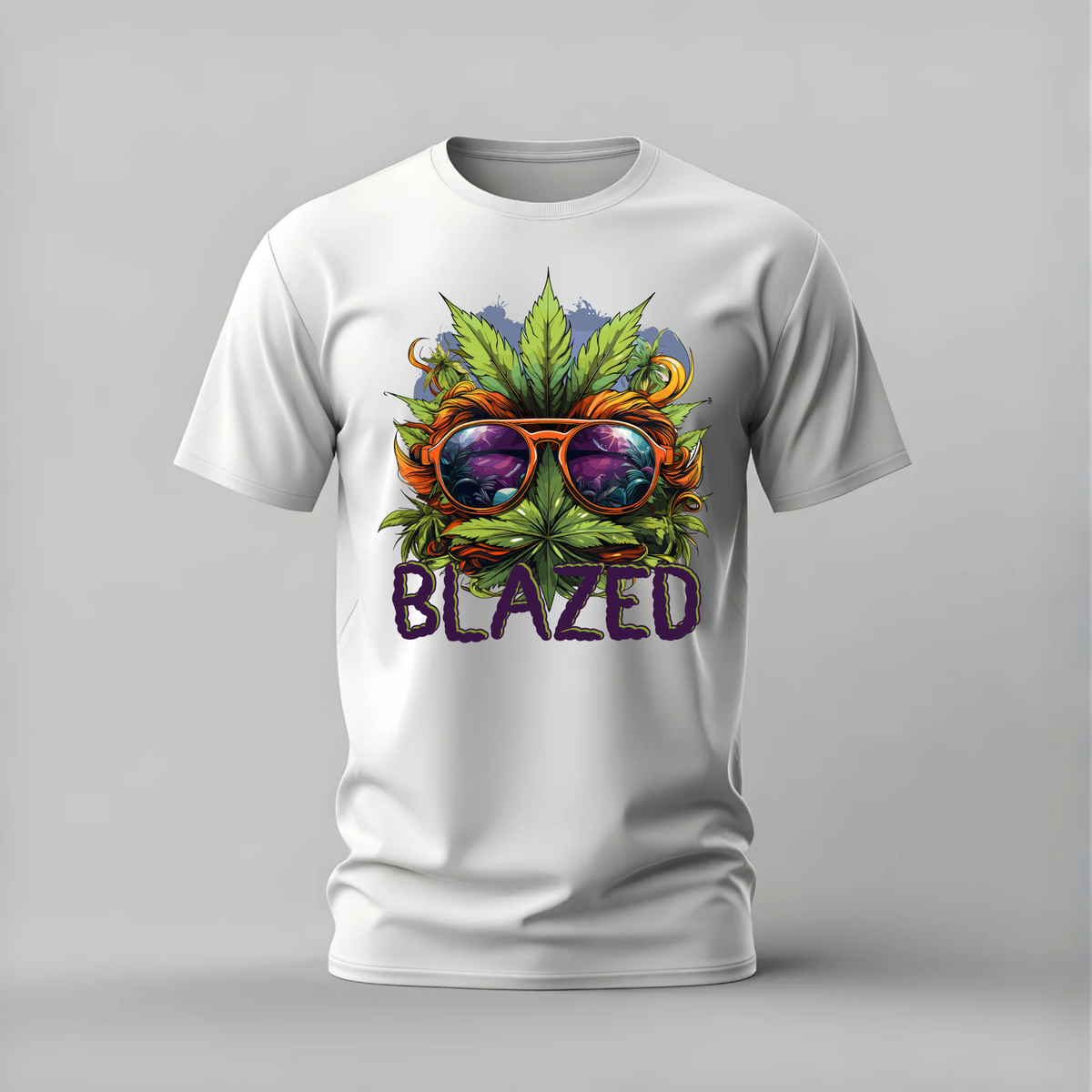 blazed tshirt; cannabis sunglasses shirt; weed graphic tee; tropical blazed tshirt; unisex streetwear tee; men cotton tshirt; half sleeve printed tshirt; chill merch; casual wear