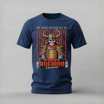 bushido dope tshirt; samurai skull shirt; golden armor graphic tee; bushido samurai tshirt; unisex graphic tee; men cotton tshirt; half sleeve printed tshirt; cultural merch; casual wear