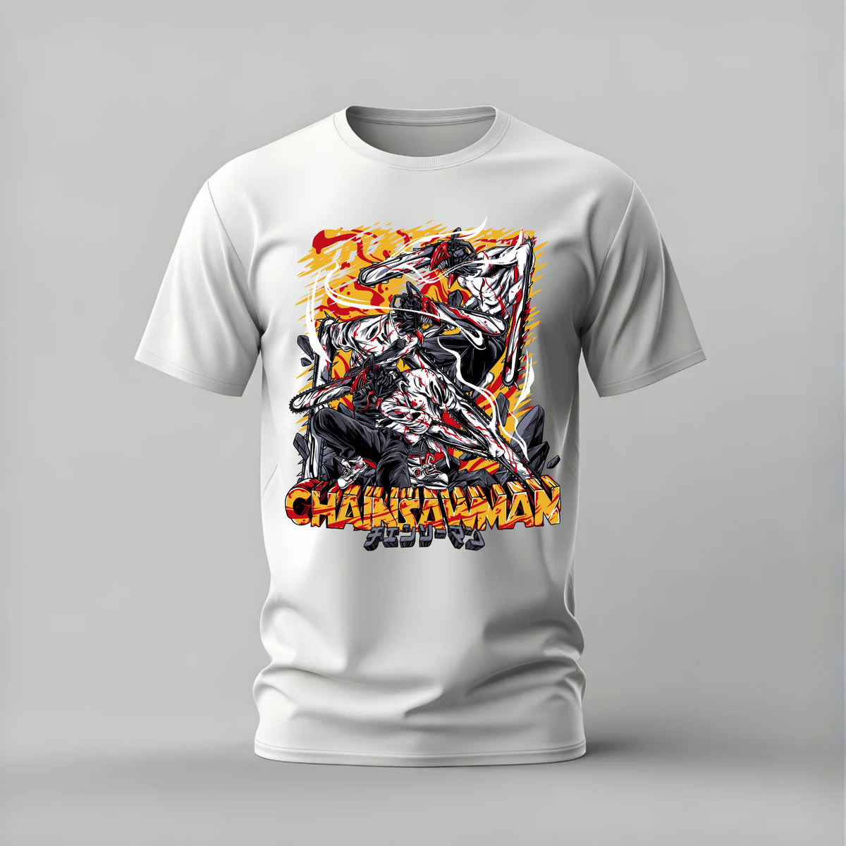 chainsaw man tshirt; denji anime shirt; chainsawman graphic tee; dark anime tshirt; unisex graphic tee; men cotton tshirt; half sleeve printed tshirt; anime merch; casual wear