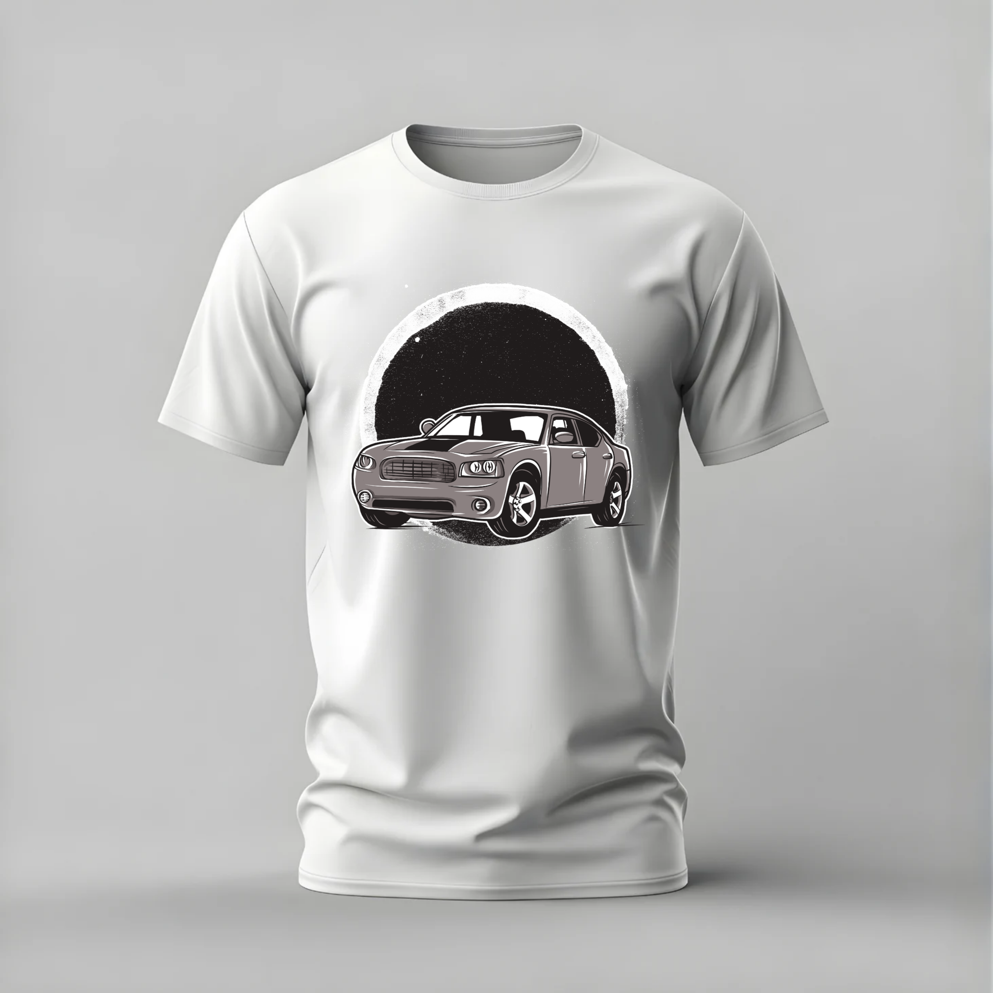 charger car tshirt; dodge charger shirt; muscle car graphic tee; moon car tshirt; american muscle tee; charger streetwear; unisex car tshirt; men cotton tshirt; half sleeve printed tshirt; streetwear; casual wear; car merch; charger fan shirt
