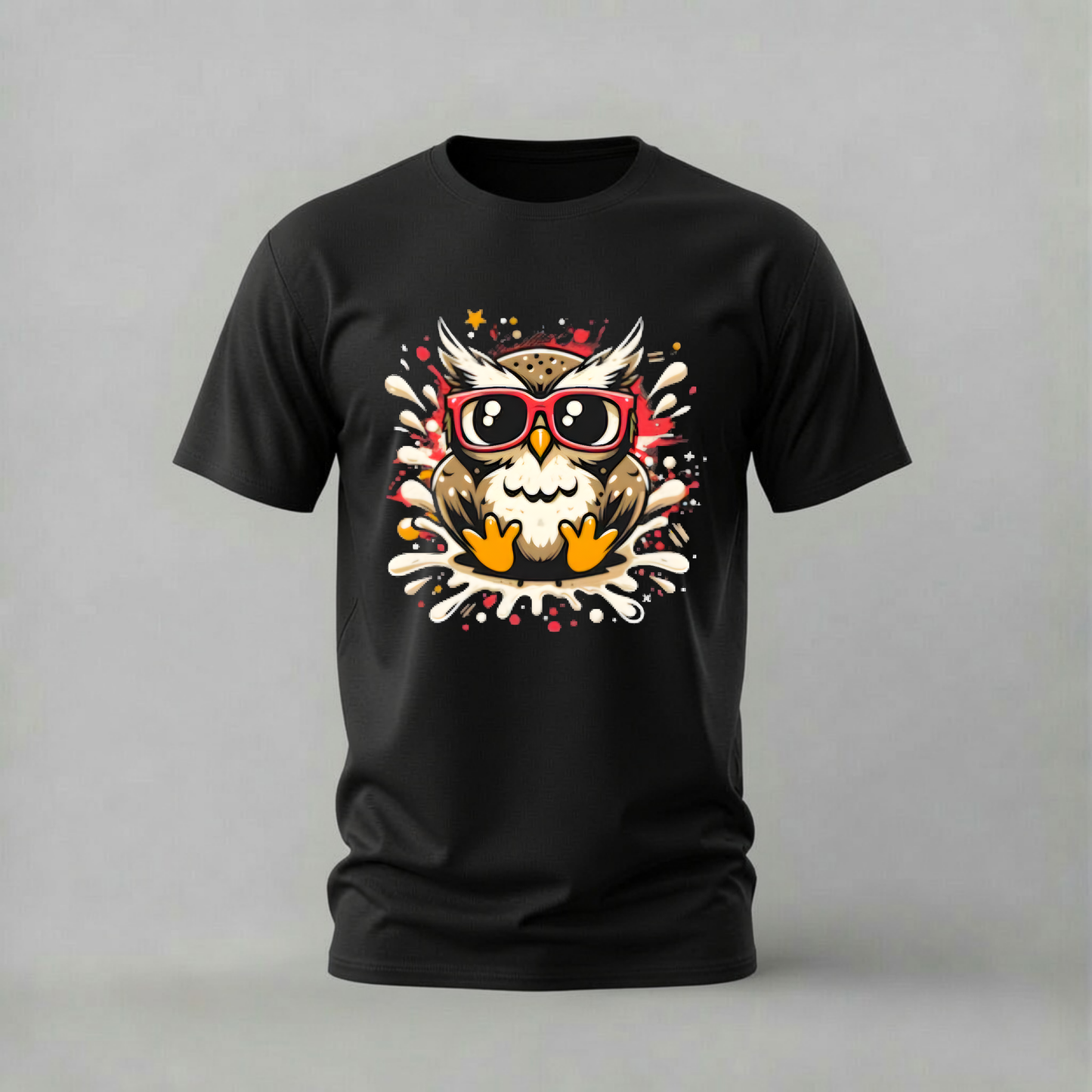 cool owl tshirt; sunglasses owl shirt; owl graphic tee; cool owl with glasses tshirt; animal streetwear shirt; unisex owl tee; men cotton tshirt; half sleeve printed tshirt; streetwear; casual wear; owl merch; animal graphic shirt
