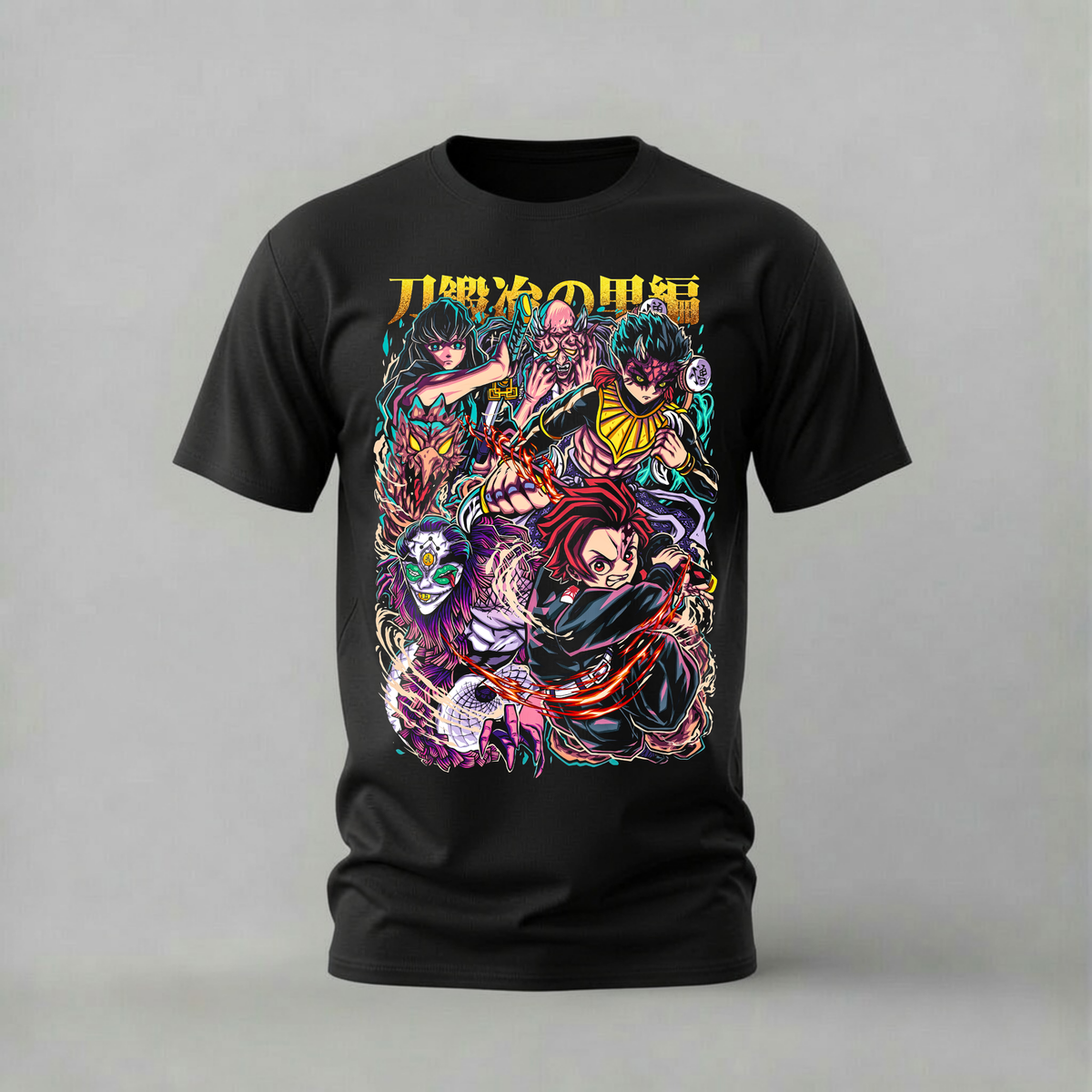 demon slayer swordsmith tshirt; tanjiro group shirt; kimetsu no yaiba graphic tee; swordsmith village tshirt; unisex demon slayer tee; men cotton tshirt; half sleeve printed tshirt; anime merch; casual wear