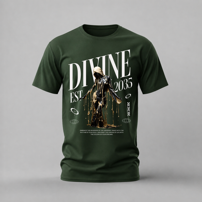divine 2035 tshirt; melting statue shirt; modern art graphic tee; artistic streetwear tshirt; unisex graphic tee; men cotton tshirt; half sleeve printed tshirt; art merch; casual wear