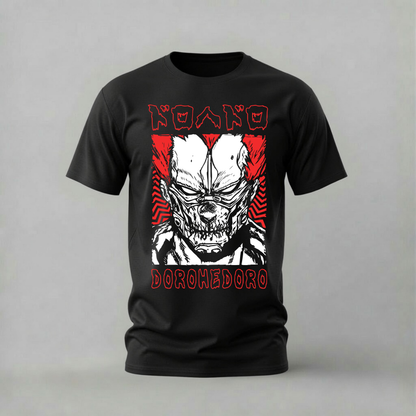 dorohedoro tshirt; caiman head shirt; dark manga graphic tee; anime horror tshirt; unisex dorohedoro tee; men cotton tshirt; half sleeve printed tshirt; manga merch; casual wear
